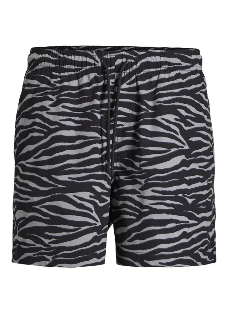 JACK & JONES  Printed Drawstring Swim Shorts for Men | Best Price UAE